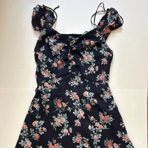 *Like New* Abercrombie & Fitch Navy Floral Dress, Size XSP